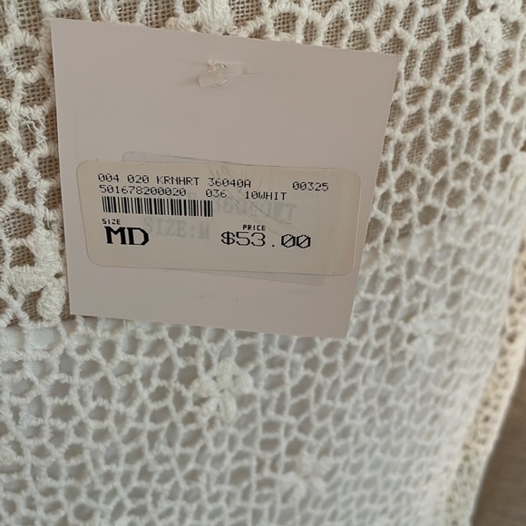 White blouse with attached under tank - Picture 2 of 4